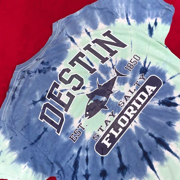 Destin Florida Tie Dye T-Shirt Size L - Picture 3 of 4